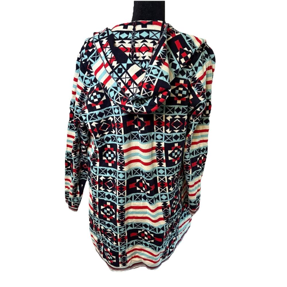 Woolrich Women's Southwestern Print Cardigan Sweater Coatigan Aztec Sz M Western - Picture 3 of 8